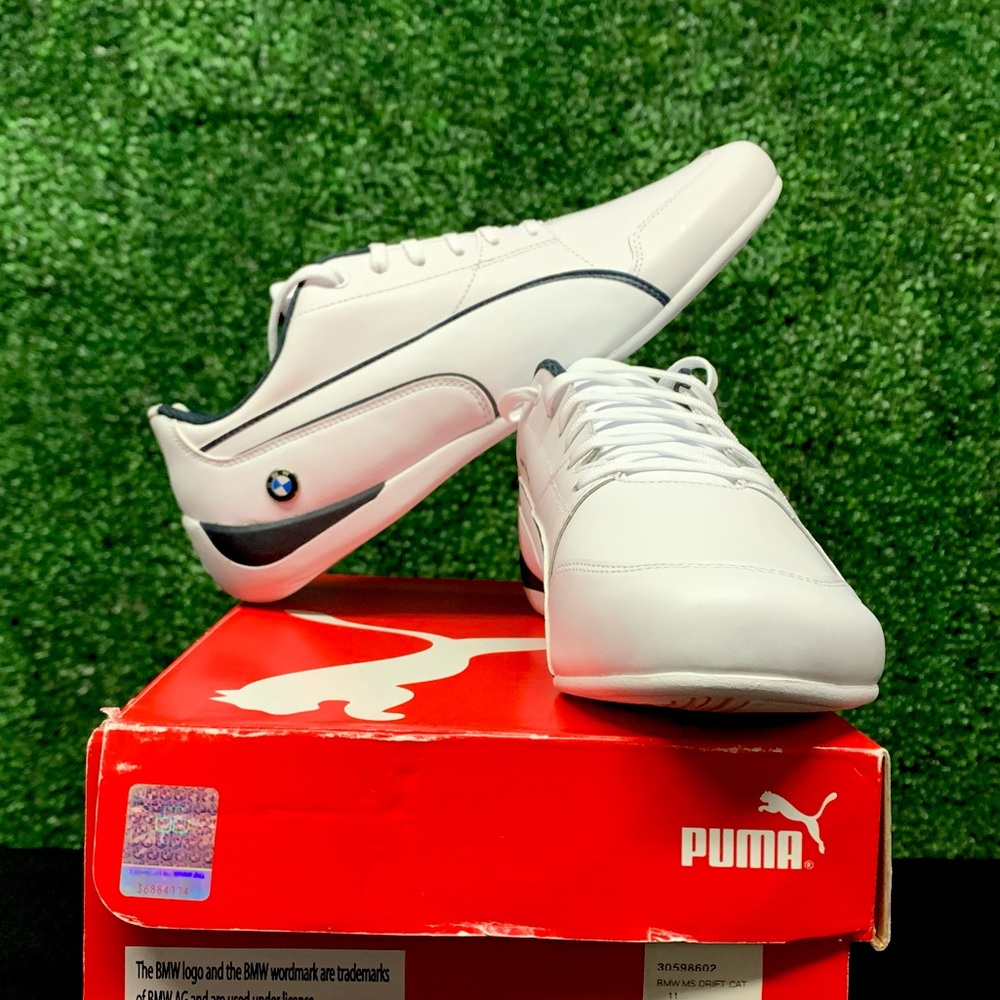 PUMA BMW MS DRIFT CAT 7- Leather (Puma White/Team Blue) BRAND NEW!!!
